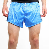 Adidas Retro Glanz Shorts Gestreift - Farbe: LightSkyBlue - Größe: M - VintageR2